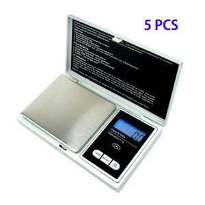 CS-500 500g x 0.1g  Digital Pocket  Portable Jewelry Scale - 5pcs Lot