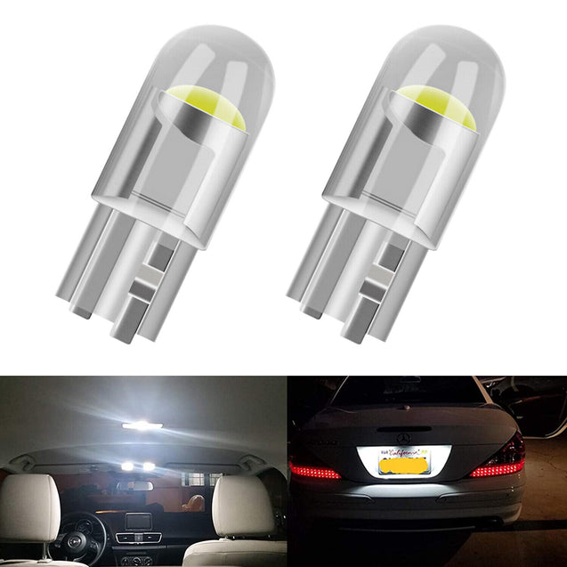 20X T10 194 168 W5W 2825 COB LED License Plate Interior Light Bulbs 6000K White