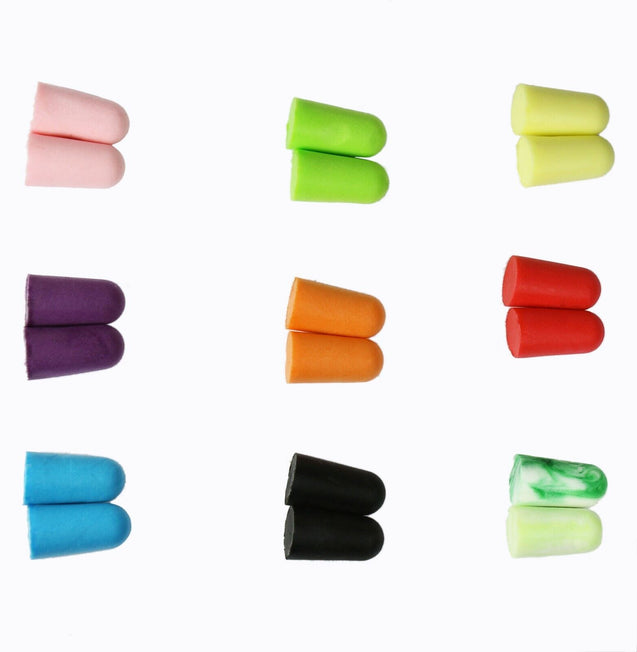 10 Pack Lot Ear Plugs Soft Foam Sleep Travel Noise Canceling Earplugs with Case