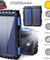 25000mAh Solar Power Bank Battery Dual USB Waterproof Charger for Phone 3 Color