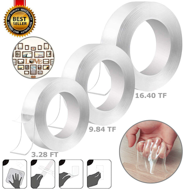 Double-sided Grip Tape Traceless Washable Adhesive Gel Nano Invisible Tape