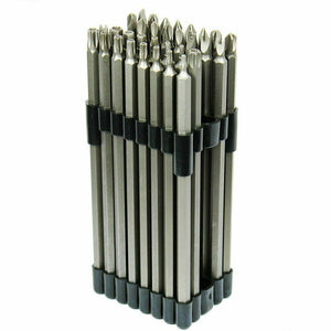 32PC Extra Long 6" Security Bit Tamperproof Set Hex Torx Star Pozi Tri-Wing