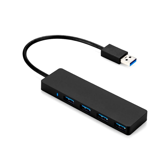4-Port Ultra-Slim Data USB 3.0 Hub Adapter Data Super Speed Mac PC Laptop HDD