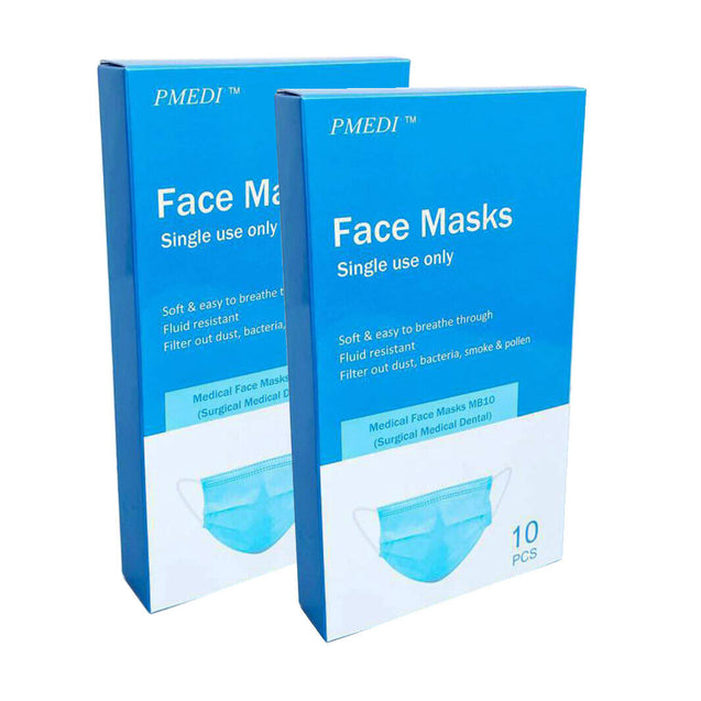 PMEDI ASTM Level 2, 3-PLY Dental Surgical Medical Disposable Face Mask Earloop