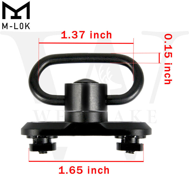 2 PCS M-LOK Heavy Duty QD Sling Swivel Adapter Mount for M-LOK Handguard