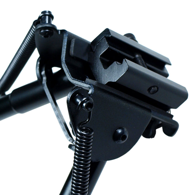 9" to 13" Adjustable Spring Return Hunting Rifle Bipod with Rail Adapter