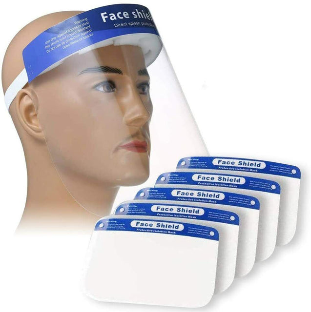 5X Safety Antisplash Full Face Shield Reusable Clear Protection Face Covers