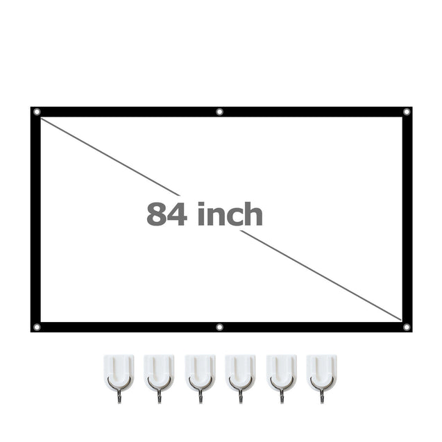 Portable Foldable Projector Screen 16:9 HD Outdoor Home Cinema Theater 3D Movie