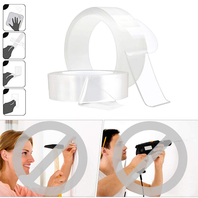 Double-sided Grip Tape Traceless Washable Adhesive Gel Nano Invisible Tape
