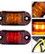 5pc Amber 5pc Red LED Car Truck Trailer RV Oval 2.5" Side Clearance Marker Light