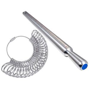 Metal Ring Sizer Gauge Mandrel Finger Sizing Measure Stick Standard Tool Sliver