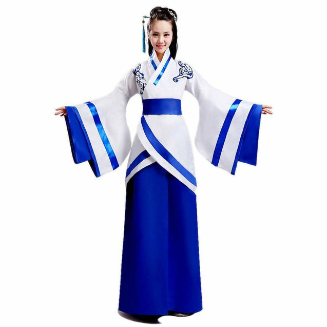 Halloween or Cosplay Women Adorable Cute Tradition Asian Chinese Han Fu Dress