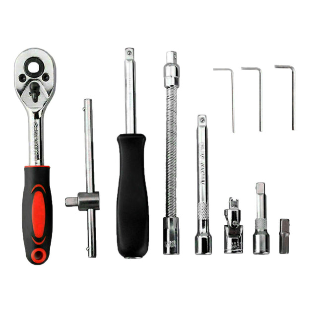 46pcs 1/4 Ratchet Wrench Combination Package Socket Tool Set Auto Car Repairing