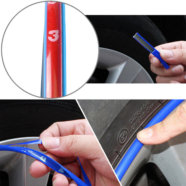 Car Wheel Hub Rim Edge Protector Ring Tire Guard Sticker Line Rubber Strip 26Ft