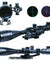 6-24x50 AOEG Rifle Scope Mil-dot illuminated + Red Laser Sight & PEPR Rail Mount