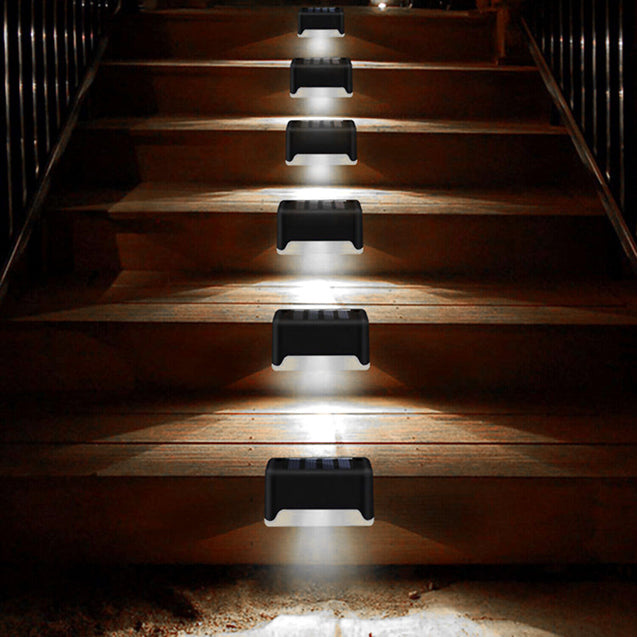 4 Solar LED Bright Deck Lights Outdoor Garden Patio Railing Decks Path Lighting