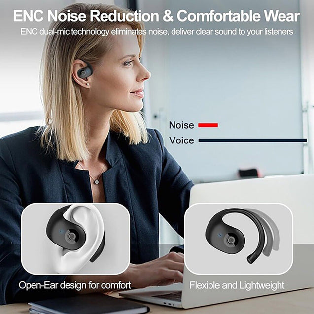 Wireless Headphones Bluetooth 5.4 Stereo Ear Hook Headset TWS Earphones Earbuds