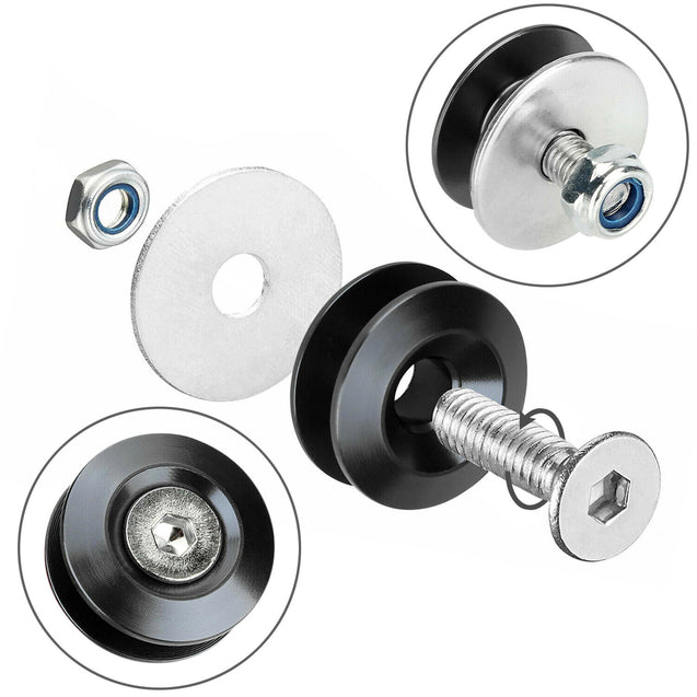 10 PCS Aluminum Car Quick Release Fasteners Bumper Trunk Fender Hatch Lids Kit