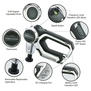 Wireless Massage Gun Carbon Fiber Percussive Vibration Therapy Promote Recovery