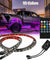 4 PCS RGB 48 LED Strip Neon Light Kit Under Car Tube Underglow Underbody System
