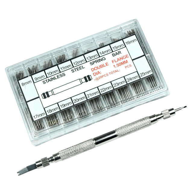 Watch Band Link Remover Pusher + 360 Spring bars Strap Link Pins +  Eye Loupe