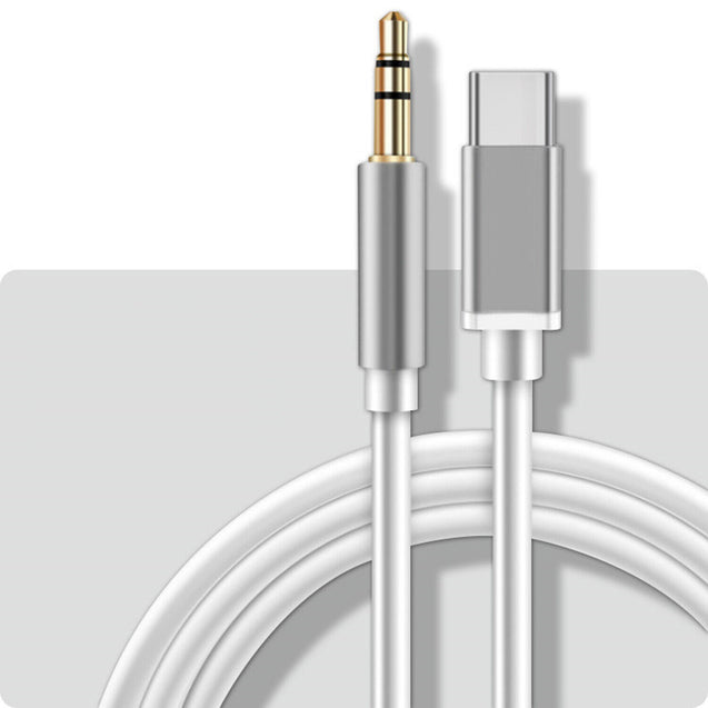 USB-C to AUX 3.5mm Audio Cable Adapter Galaxy S8 S9 S10 S20 S21 Note 8 9 10 3FT