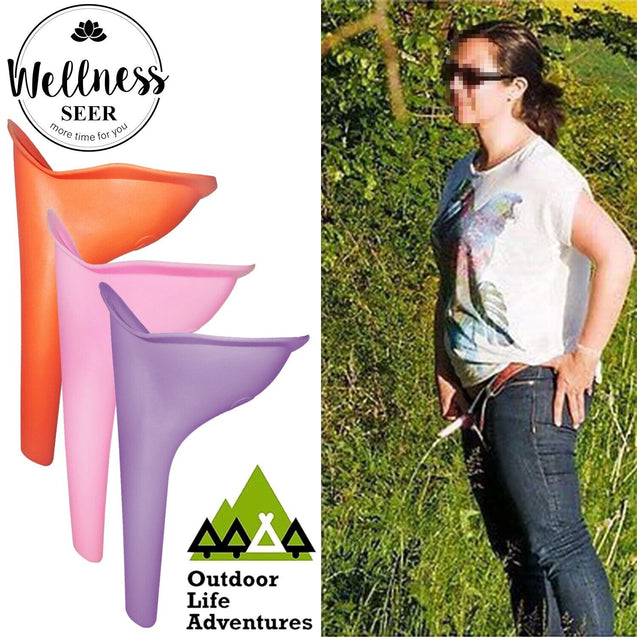 3/5PCS Portable Female Urinal Funnel Camping Travel Toilet Stand Pee Device