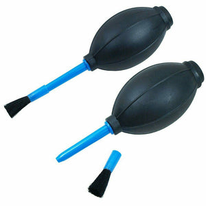 2x Large Rubber Air Blower - Dust Cleaner with Brush for Camera Lens CCD Watch