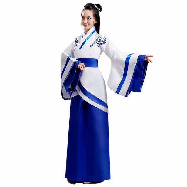 Halloween or Cosplay Women Adorable Cute Tradition Asian Chinese Han Fu Dress