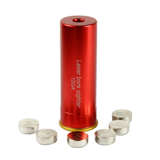 Red Laser Bore Sight 12 Gauge Barrel Cartridge Boresighter for 12ga Shotguns