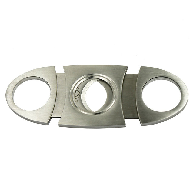 2 PCS Stainless Steel Pocket Ci-gar Cutter Knife Scissors Double Blades Silver 