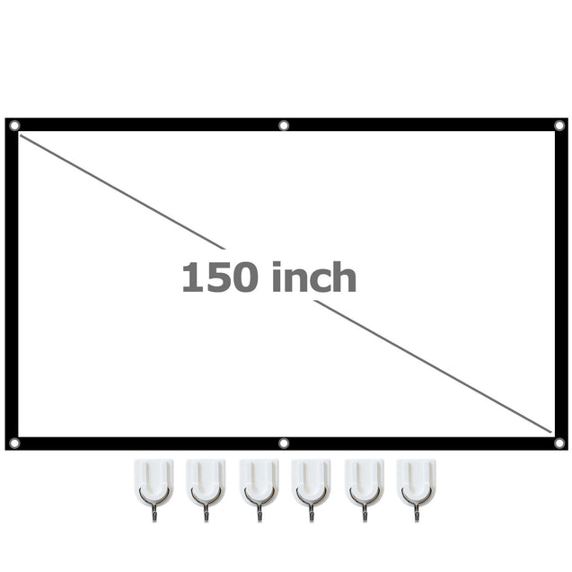Portable Foldable Projector Screen 16:9 HD Outdoor Home Cinema Theater 3D Movie