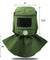 Industrial Sand Blasting Hood Cap Glass Face Shield Vent Design Anti Dust Green