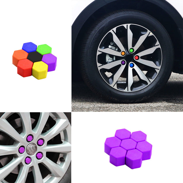 20PCS 19mm Car Hub Screw Cover Car Wheel Nut Lug Dust Cover Caps Bolt Rims Tire