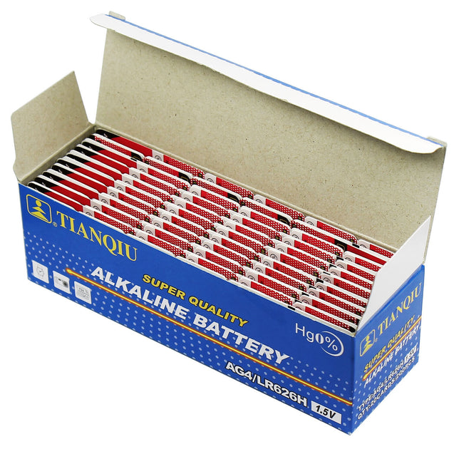200 PCS LR66 AG4 377 LR626 1.5V Alkaline Battery 0% Hg for Watch Hearing Aid