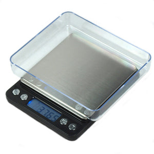 New: 500g x 0.01g Digital Precision Scale ACCT-500 Scale with Trays Black