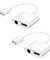 2PCS Dual 3.5mm Headphone & Charger 2 in 1 Adapter for iPhone 13 12 11 X MAX 8 7