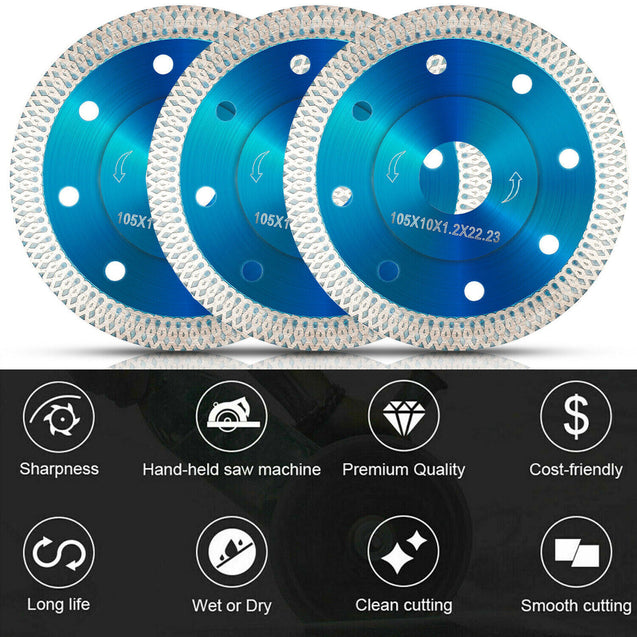 Porcelain Tile Turbo Diamond Dry Cutting Saw Blade/Disc Grinder Wheel 4/4.5"