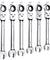 12PCS 8-19mm Metric Flexible Head Ratcheting Wrench Combination Spanner Tool Set