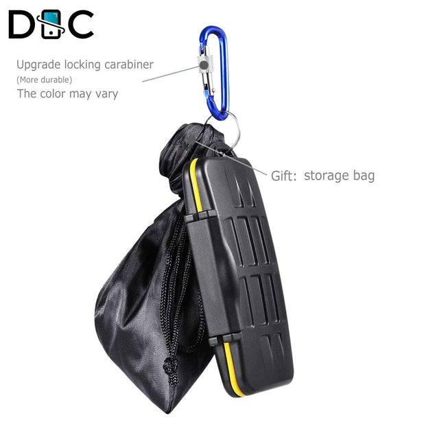 Memory Card Case Holder Storage For SD Micro SD CF TF Cards Water Resistant 