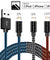 3 PACK Nylon Braided USB Data Cable Charger Cord for iPhone 13 12 11 X 8 7 6