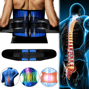 Adjustable Lumbar Support Lower Waist Back Belt Brace Pain Relief For Men Women