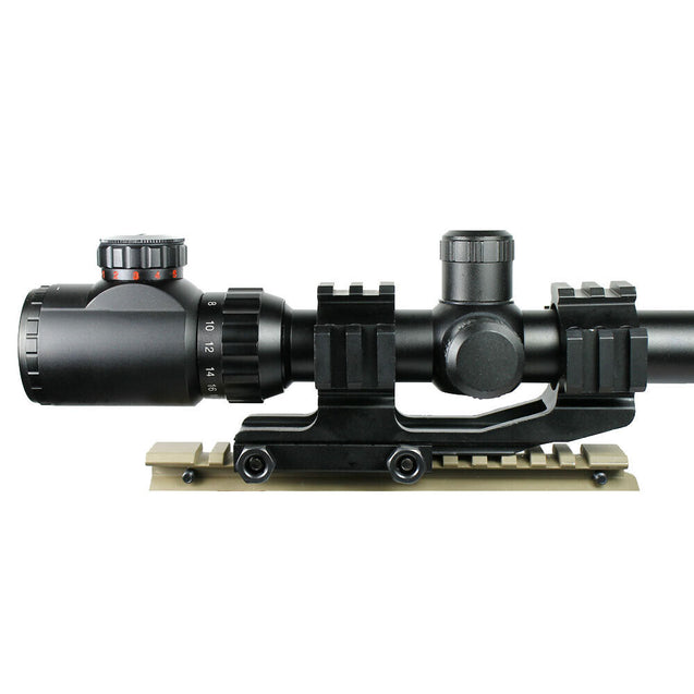 6-24x50 Hunting Rifle Scope Red Green Dual illuminated with PEPR Mount Sunshade