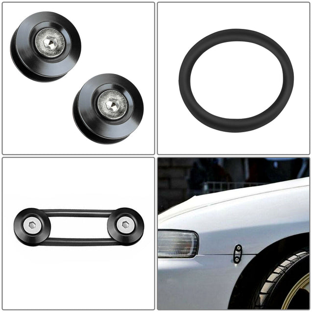 10 PCS Aluminum Car Quick Release Fasteners Bumper Trunk Fender Hatch Lids Kit
