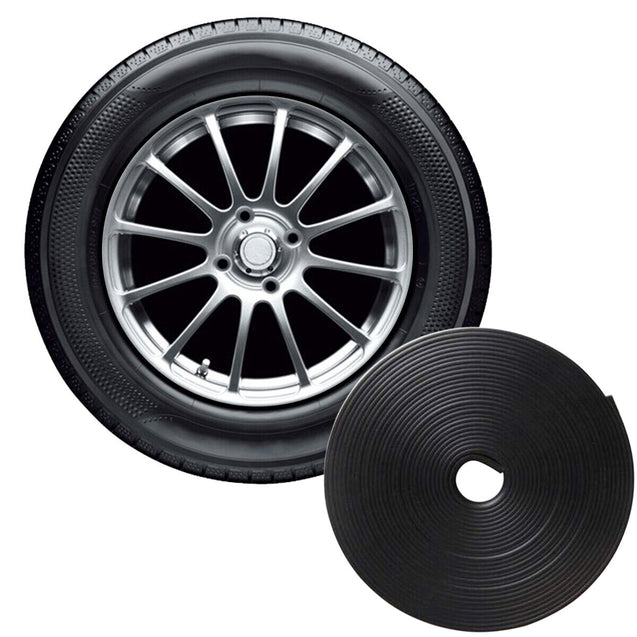 Car Wheel Hub Rim Edge Protector Ring Tire Guard Sticker Line Rubber Strip 26Ft
