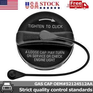 Non Locking Fuel Filler Gas Cap with Tether For Jeep Chrysler Dodge Plymouth
