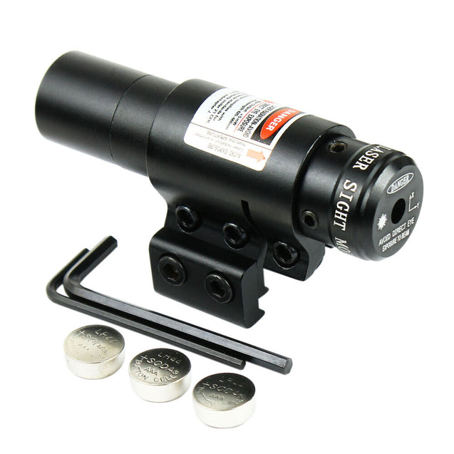 Compact Red Laser Dot Sight with Switch and Mounts for 20mm-11mm Rails