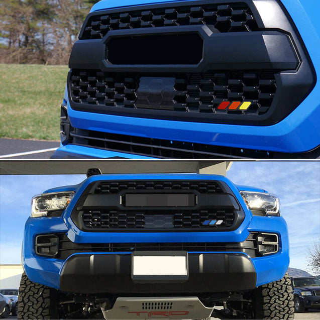 Tri-color 3 Grille Badge Emblem For 2018 2019 Toyota Tacoma TRD 4Runner Tundra