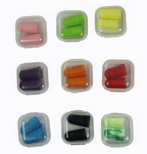 10 Pack Lot Ear Plugs Soft Foam Sleep Travel Noise Canceling Earplugs with Case