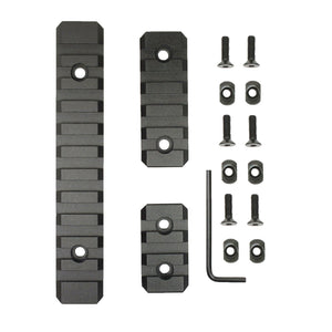 3 PCS M-Lok Picatinny Weaver Rail Section Aluminum 3 5 11 Slot 1.5" 2.5" 5"
